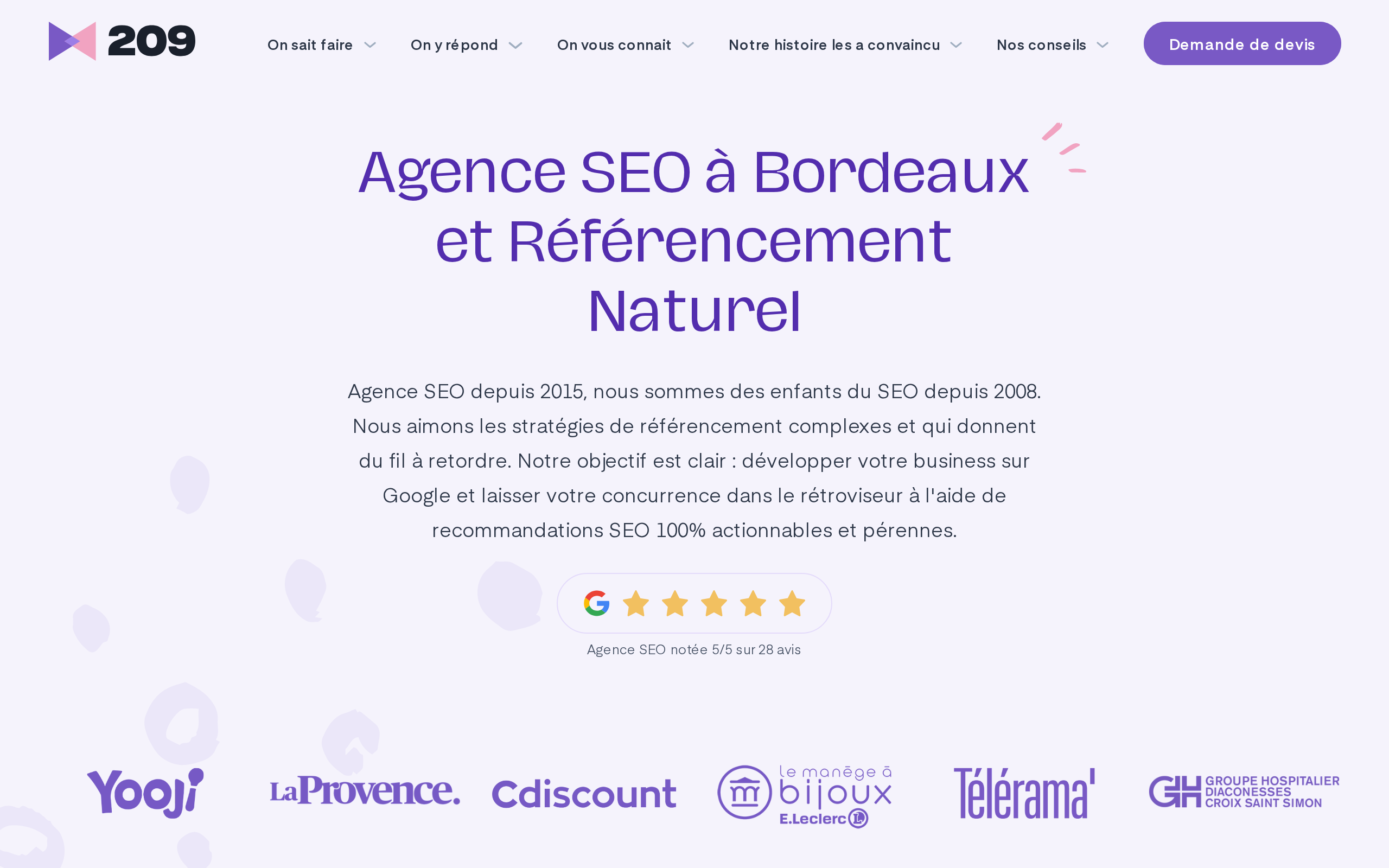 Aperçu du site 209 AGENCY