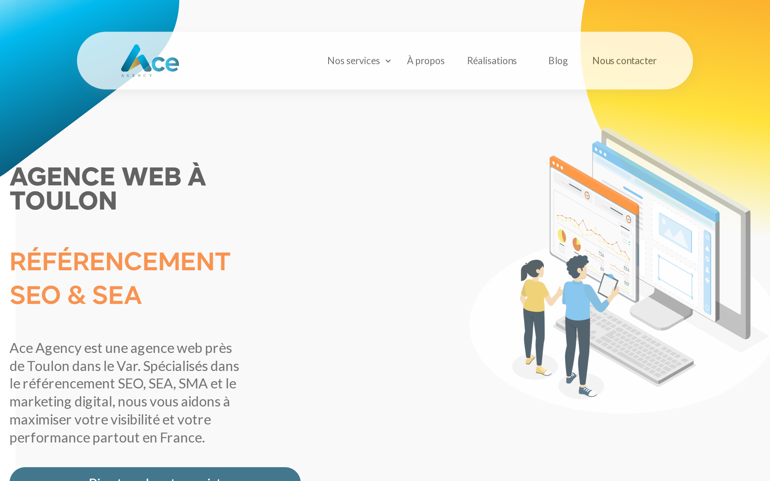 Aperçu du site Ace Agency