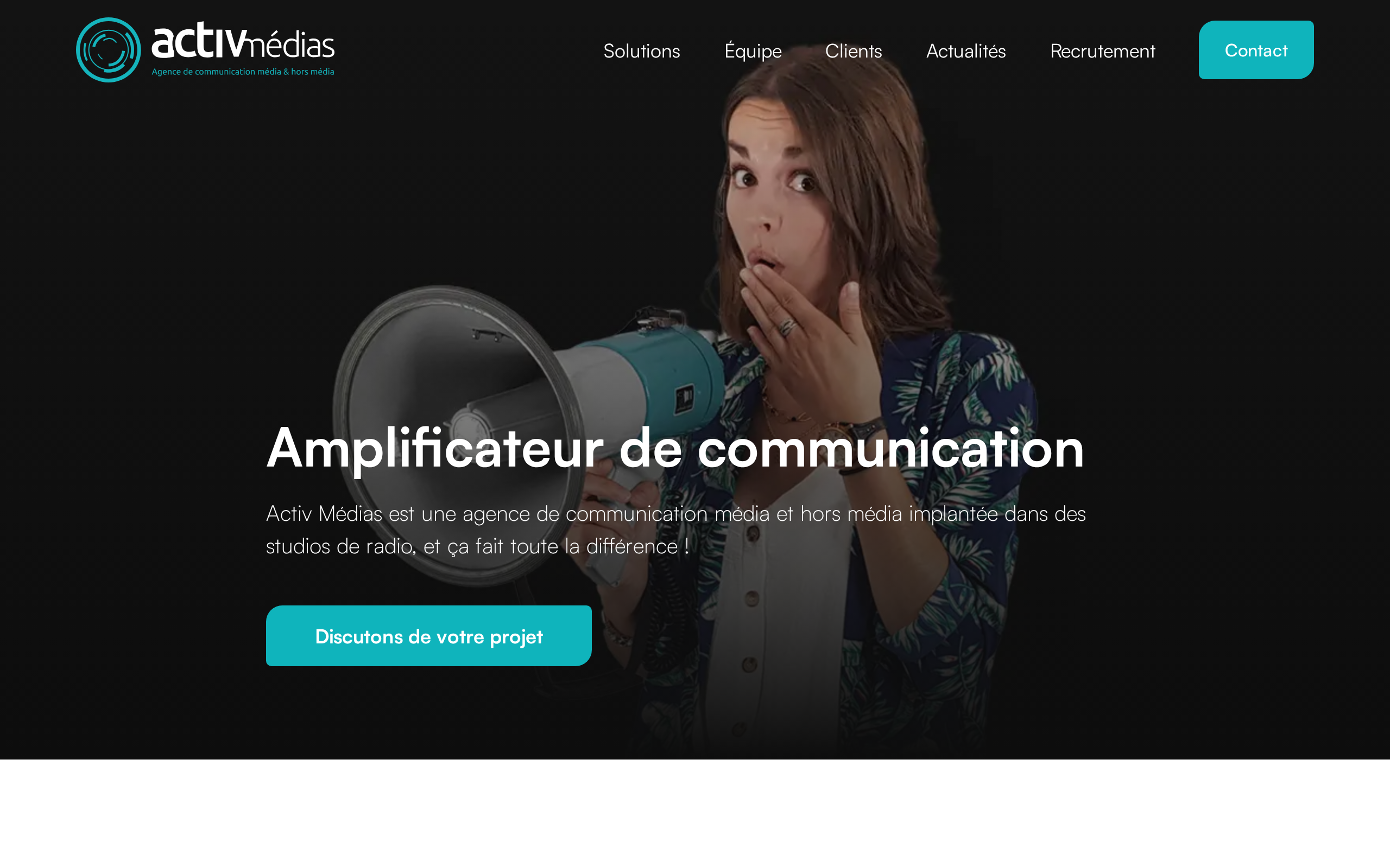 Aperçu du site Activ Médias