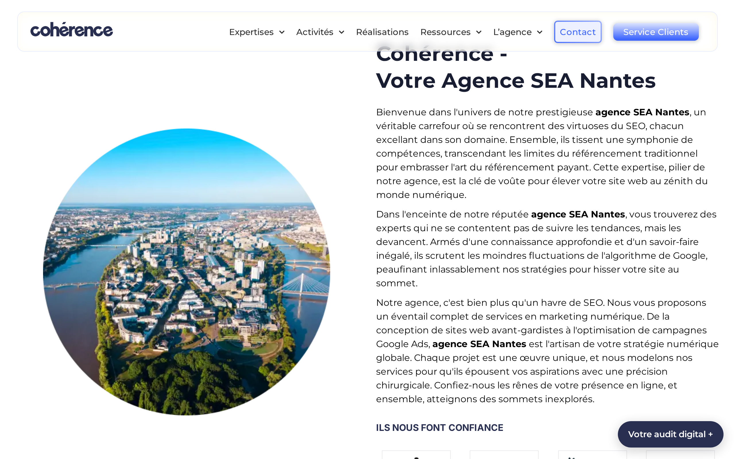 Aperçu du site Cohérence