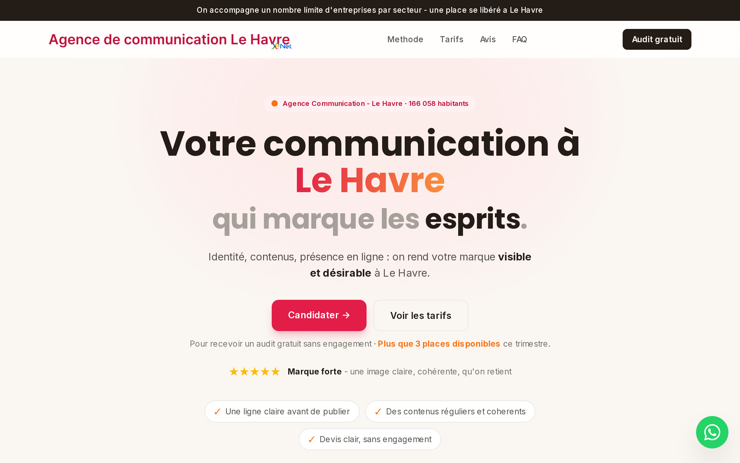 Aperçu du site Agence de communication Le Havre