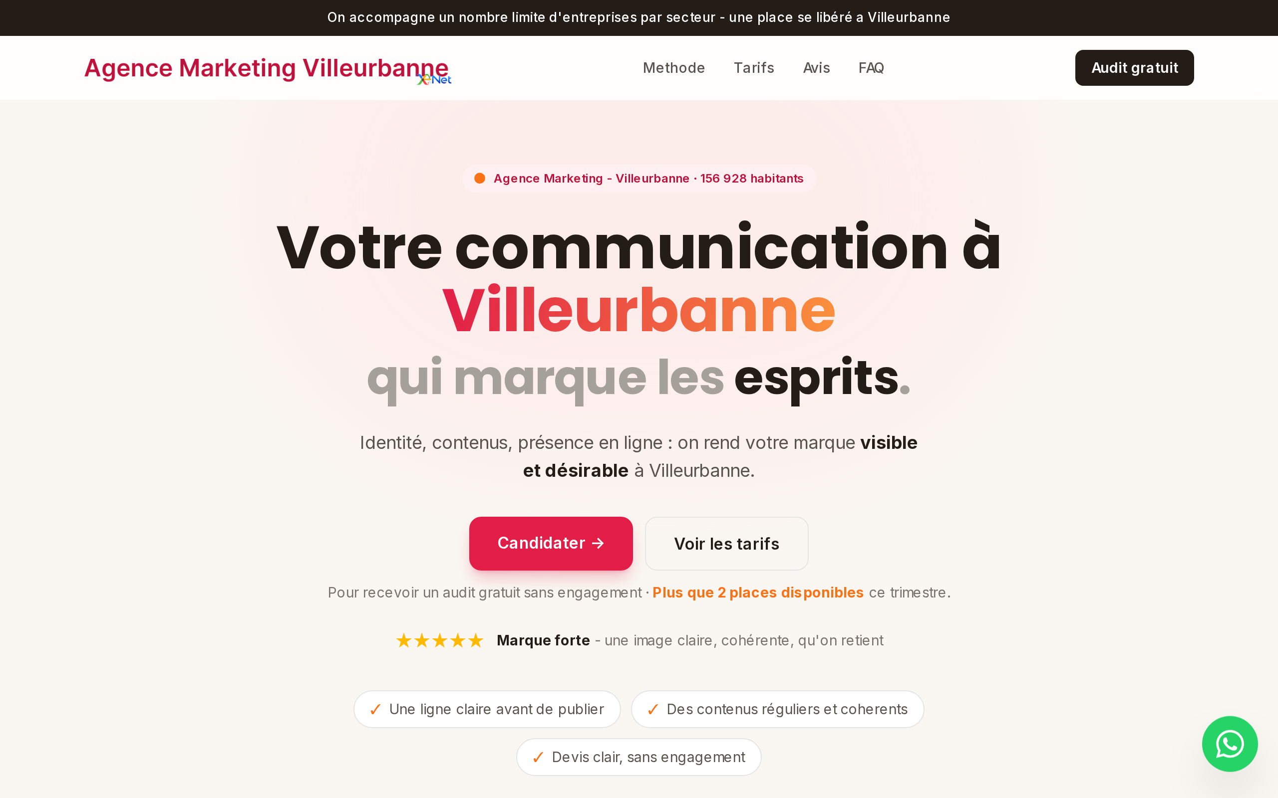 Aperçu du site Agence Marketing Villeurbanne