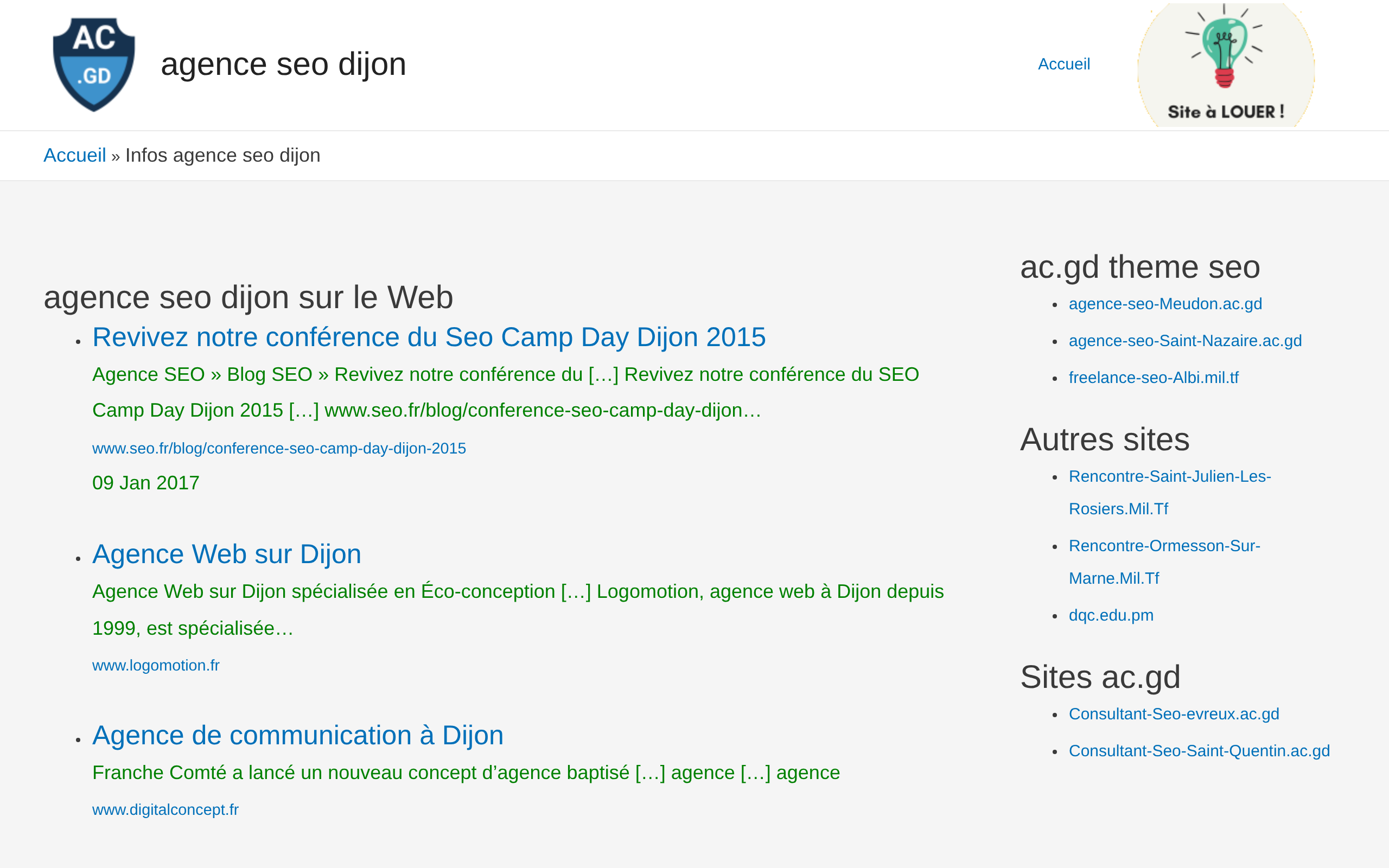 Aperçu du site Agence Seo Dijon