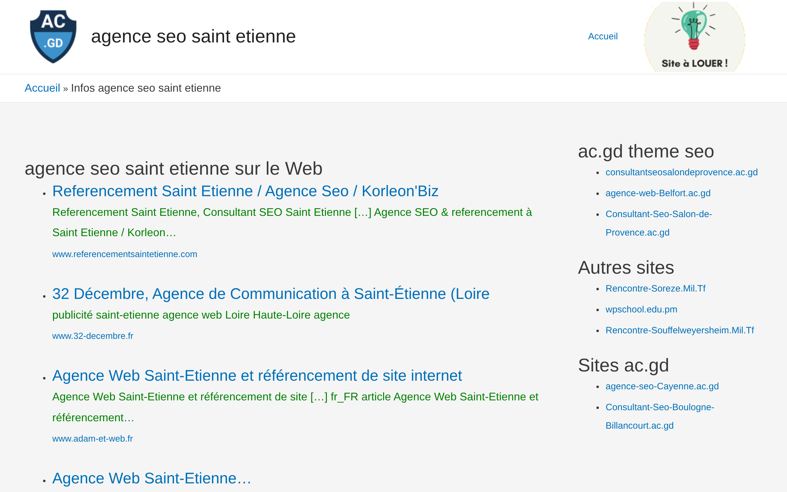 Aperçu du site Agence Seo Saint Etienne