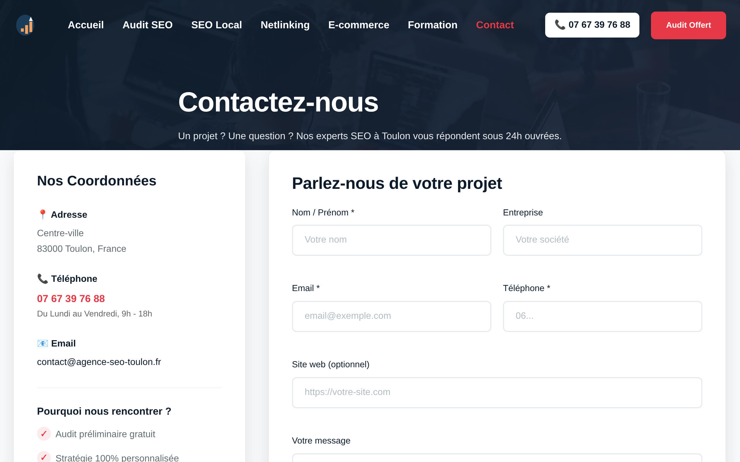 Aperçu du site Agence Seo Toulon