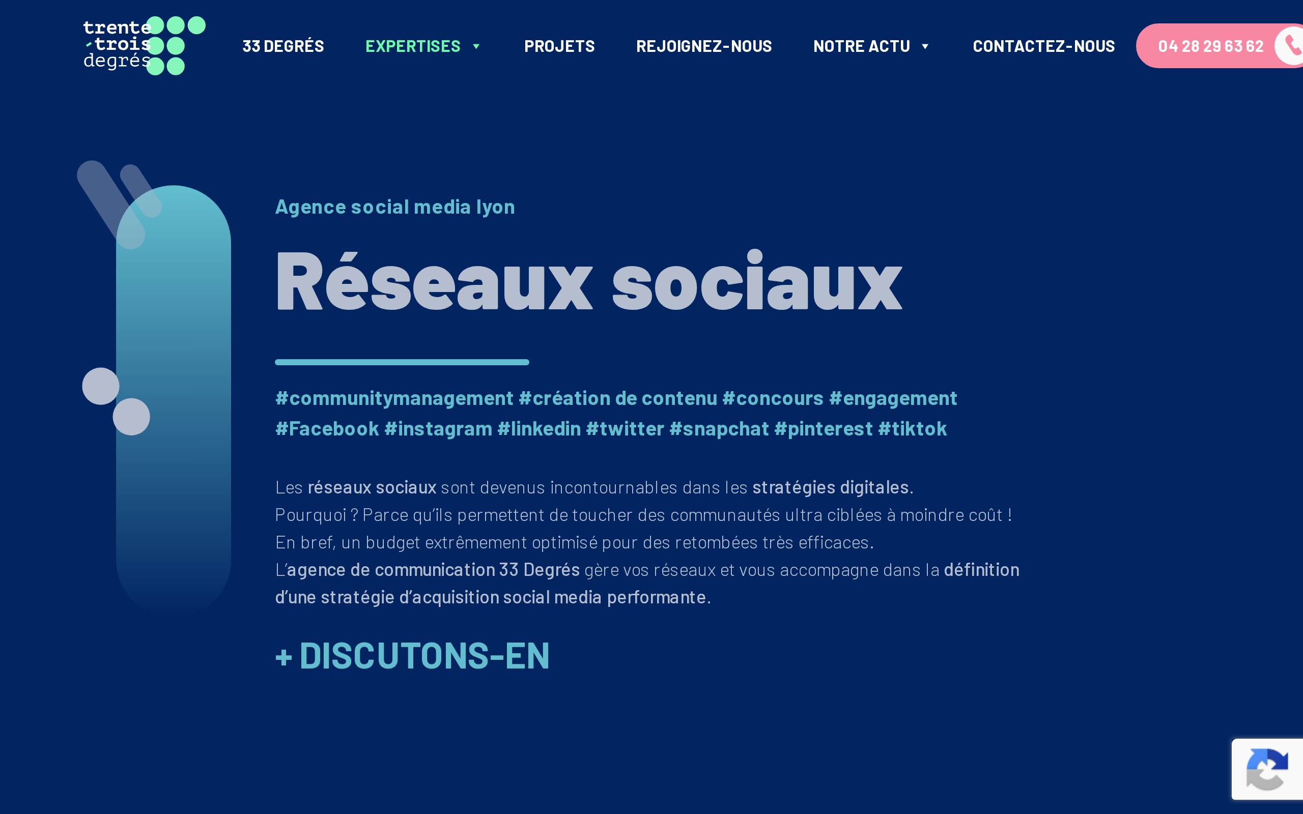 Aperçu du site 33 Degrés