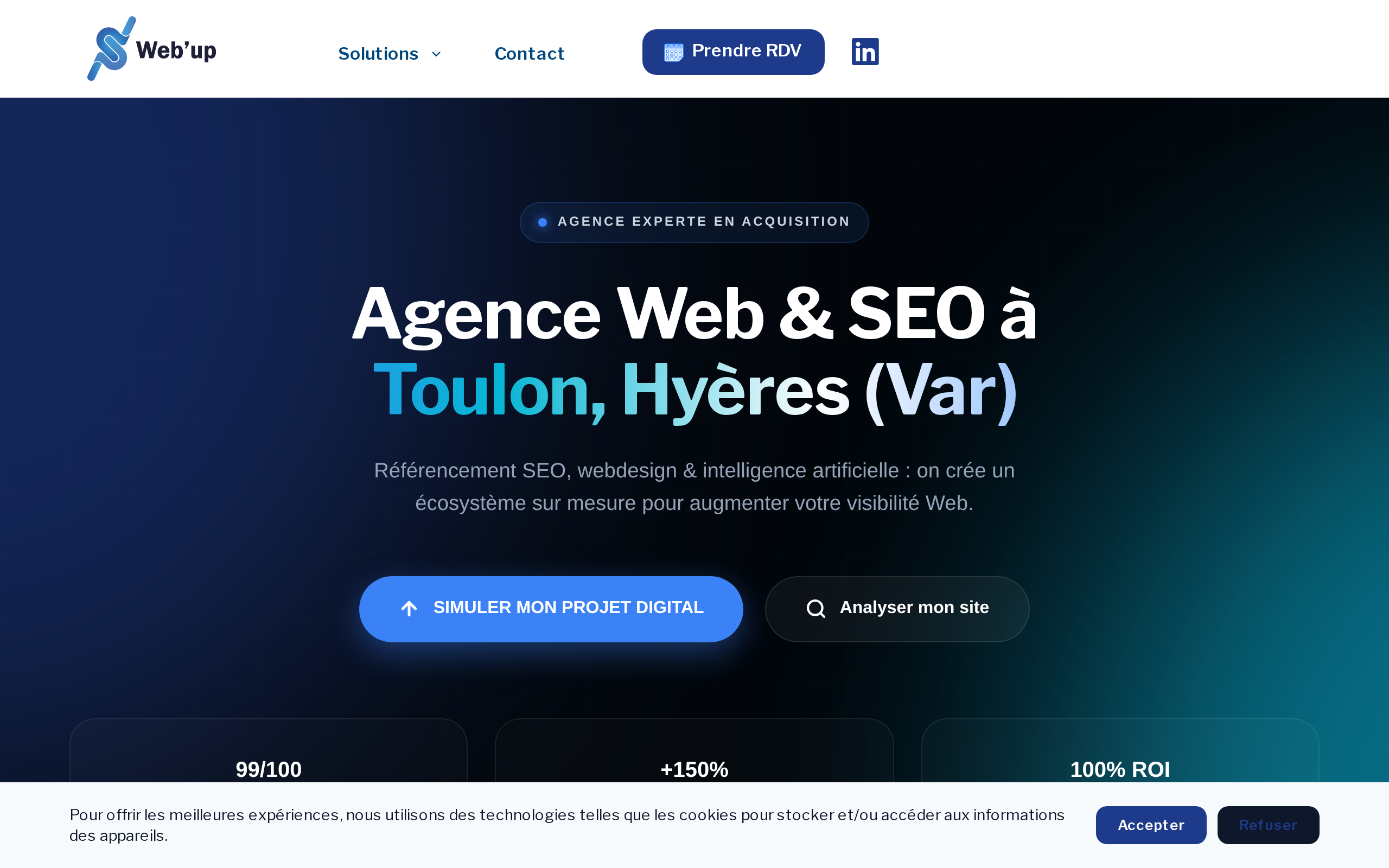 Aperçu du site Web'up