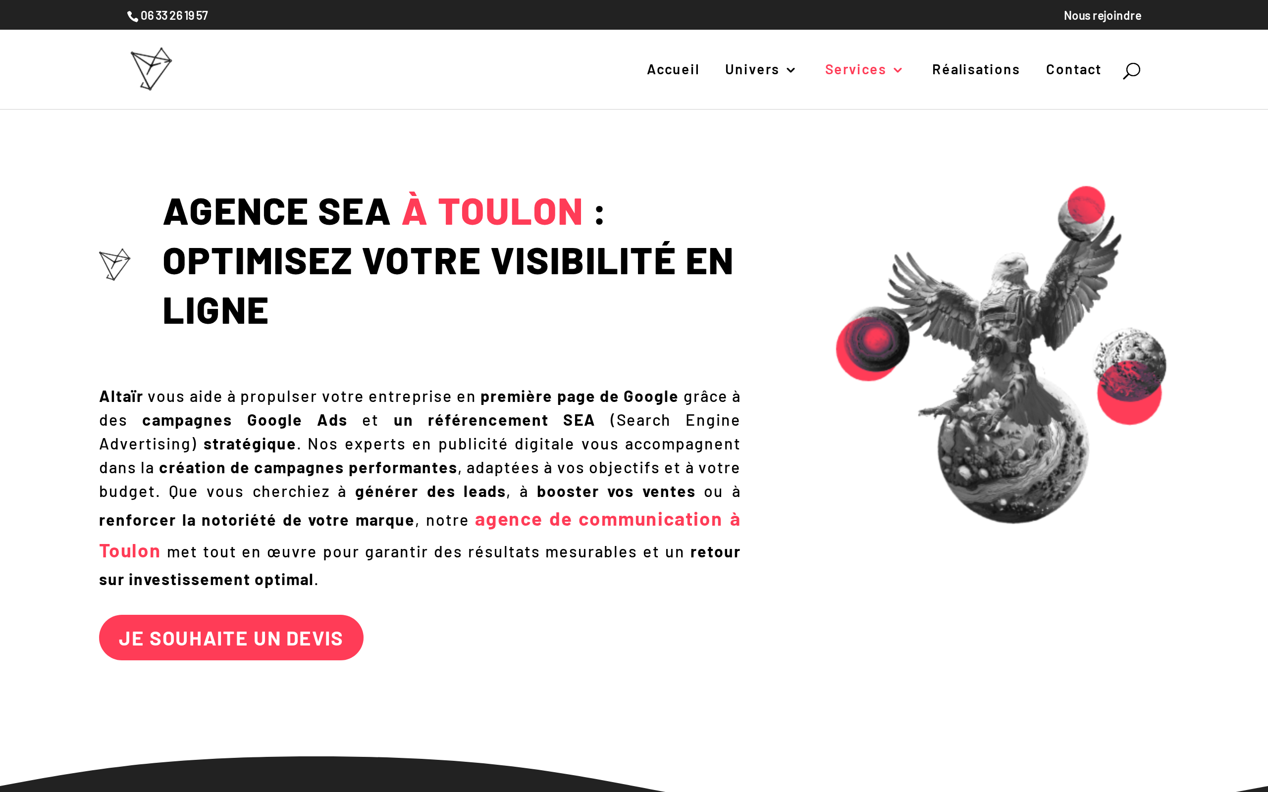 Aperçu du site Altaïr Communication