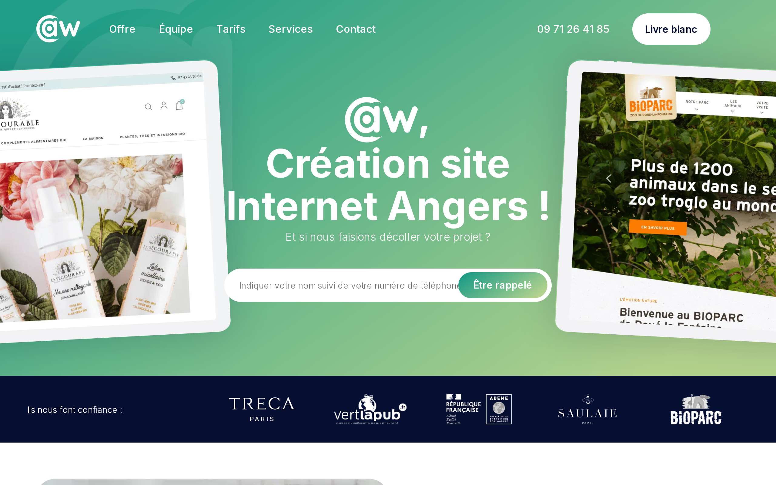 Aperçu du site Angers Web