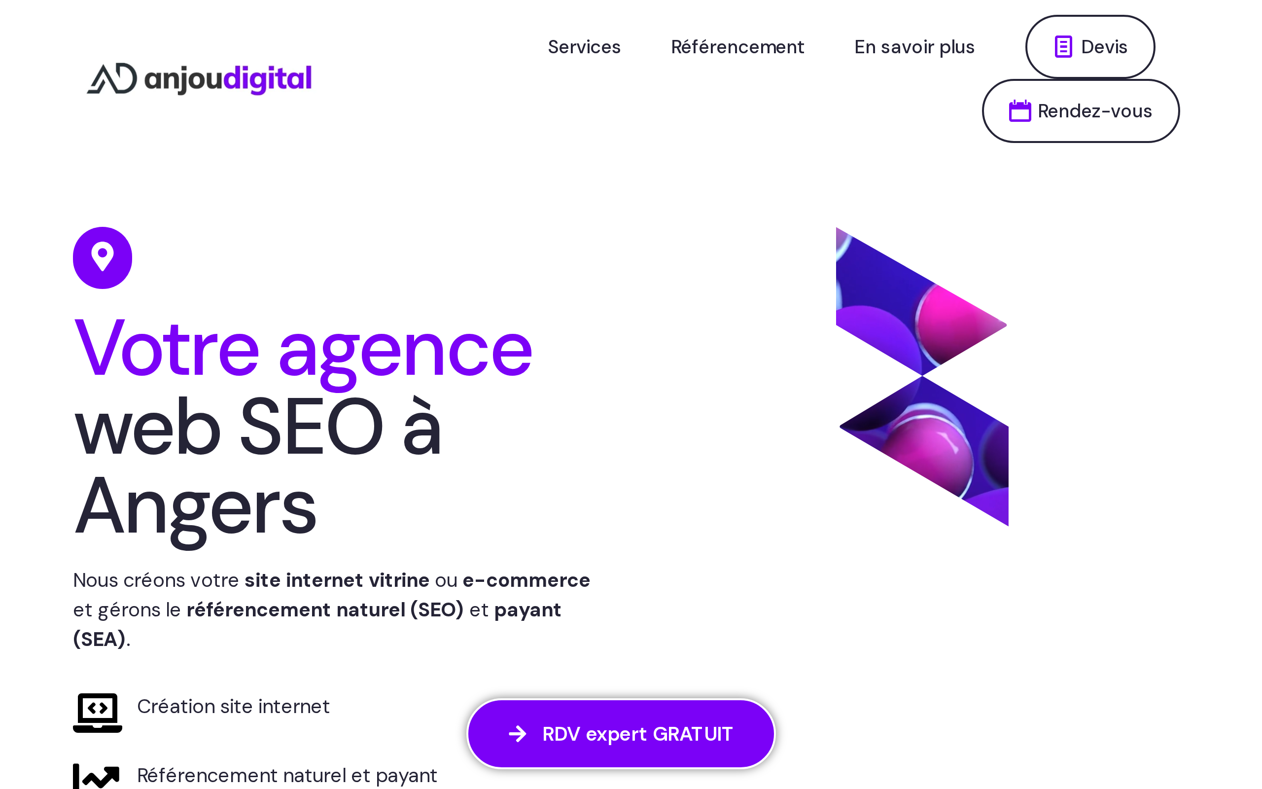 Aperçu du site Anjou Digital