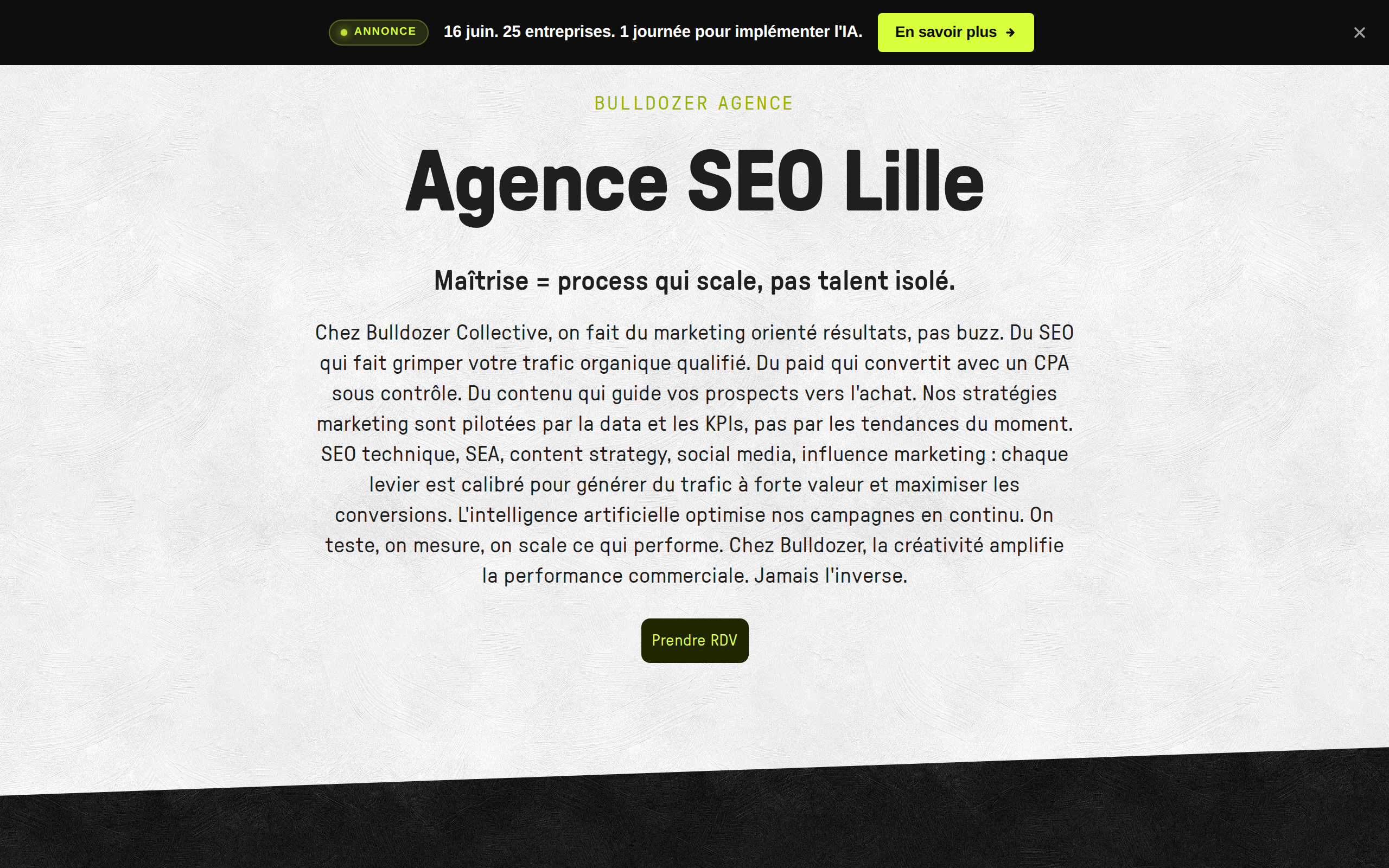 Aperçu du site Bulldozer