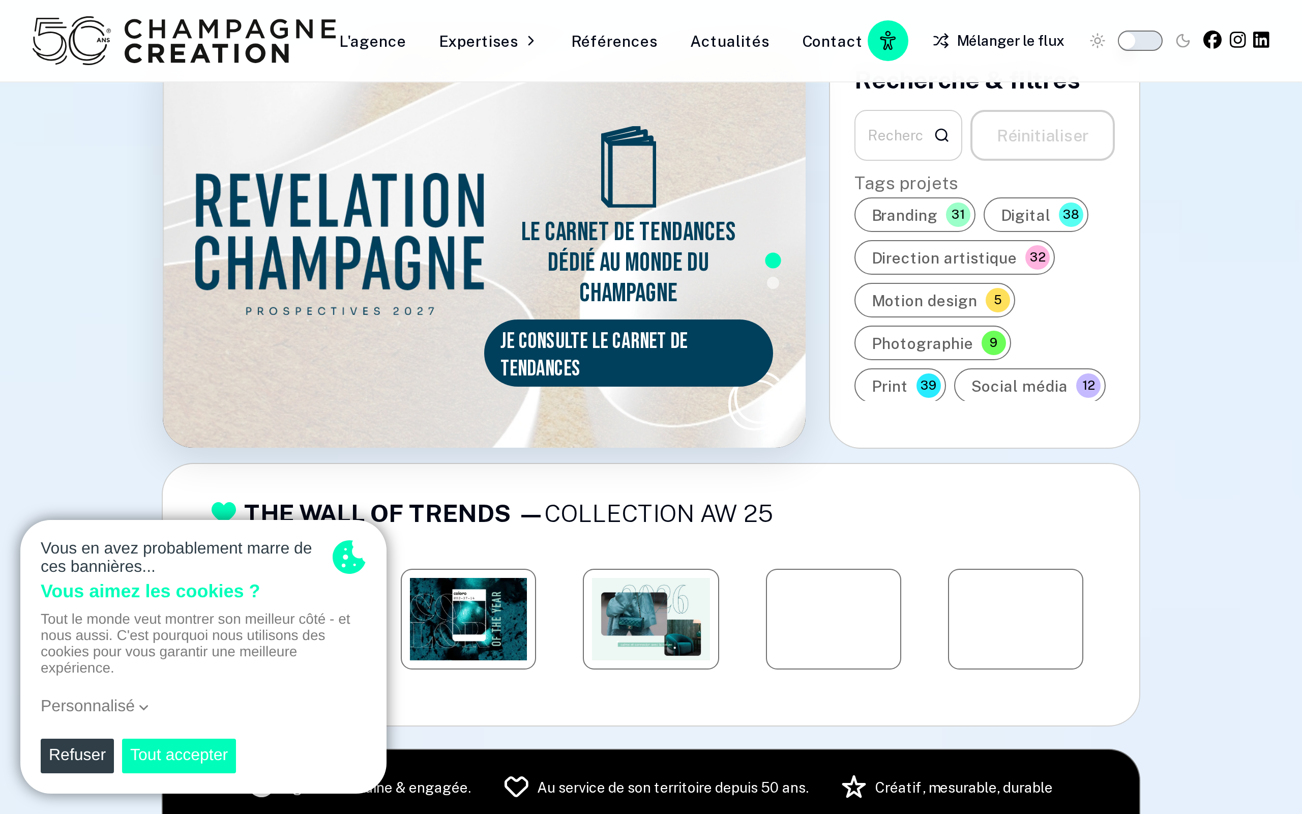Aperçu du site Champagne Création