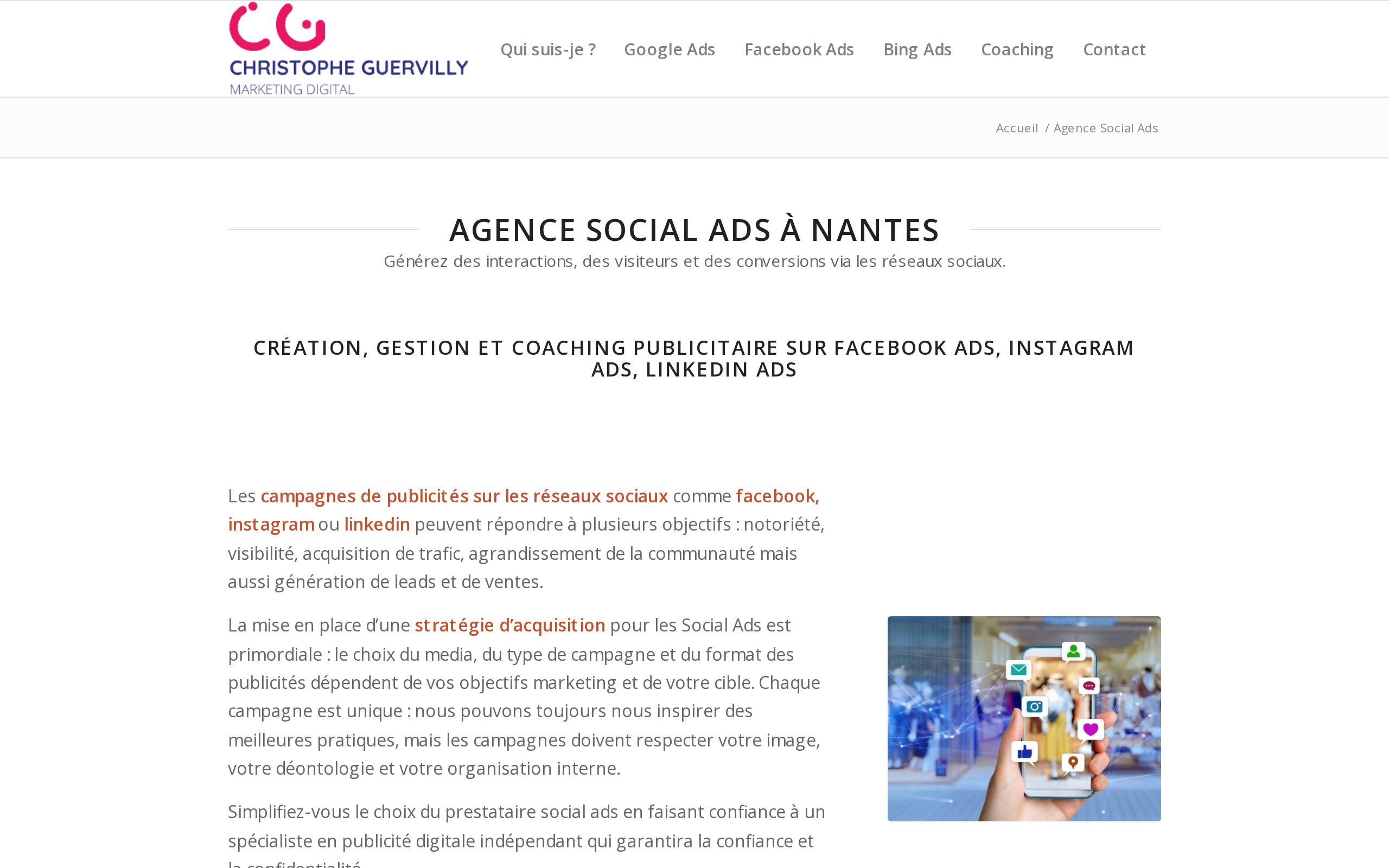 Aperçu du site Christophe Guervilly