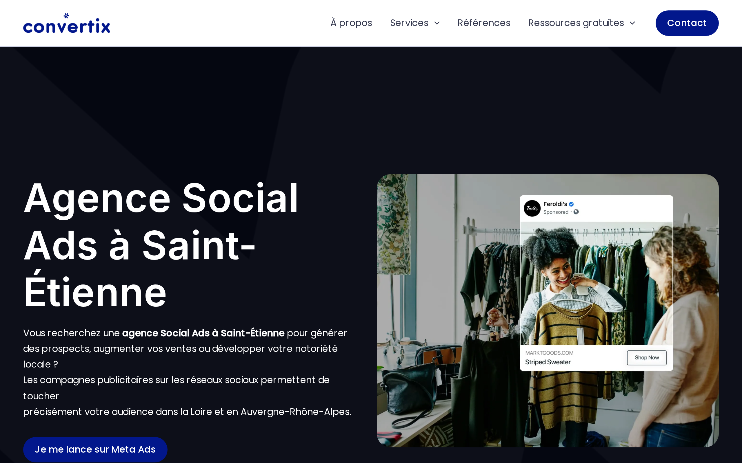 Aperçu du site Convertix