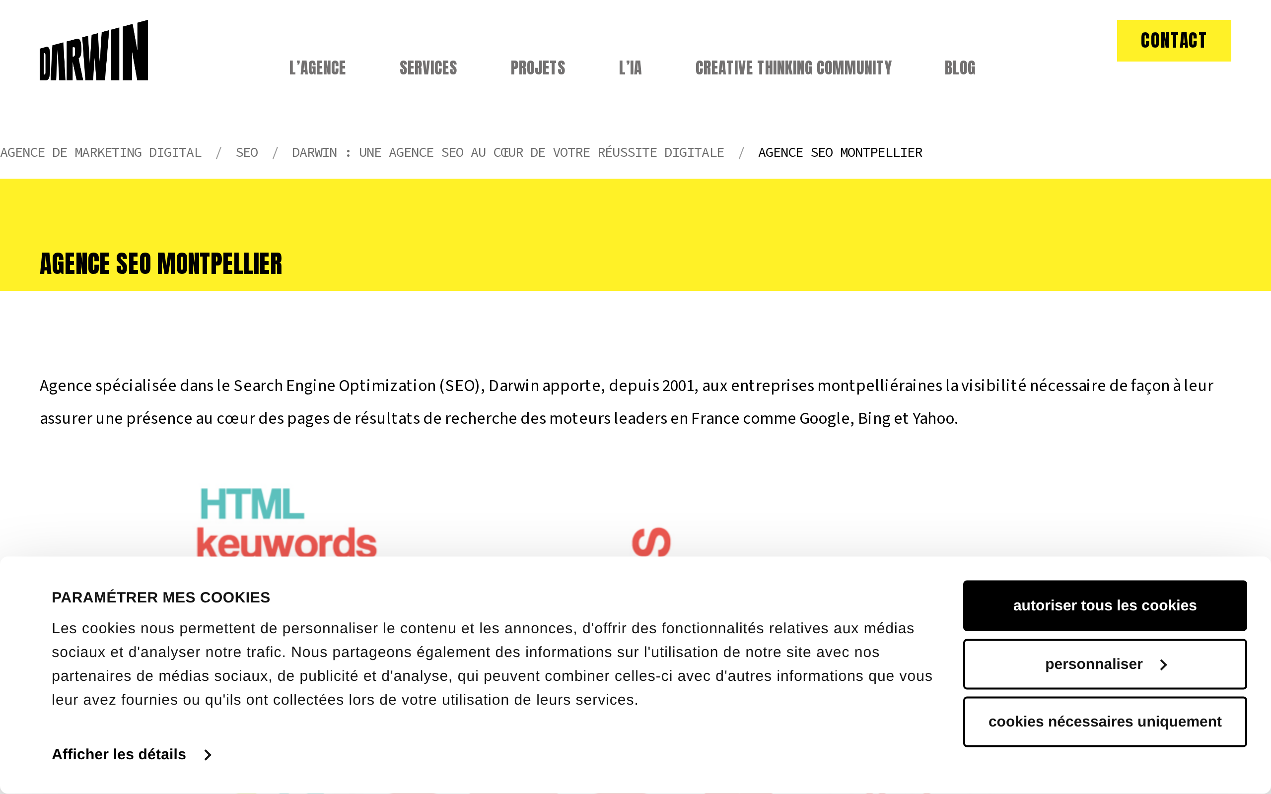 Aperçu du site Darwin Agency