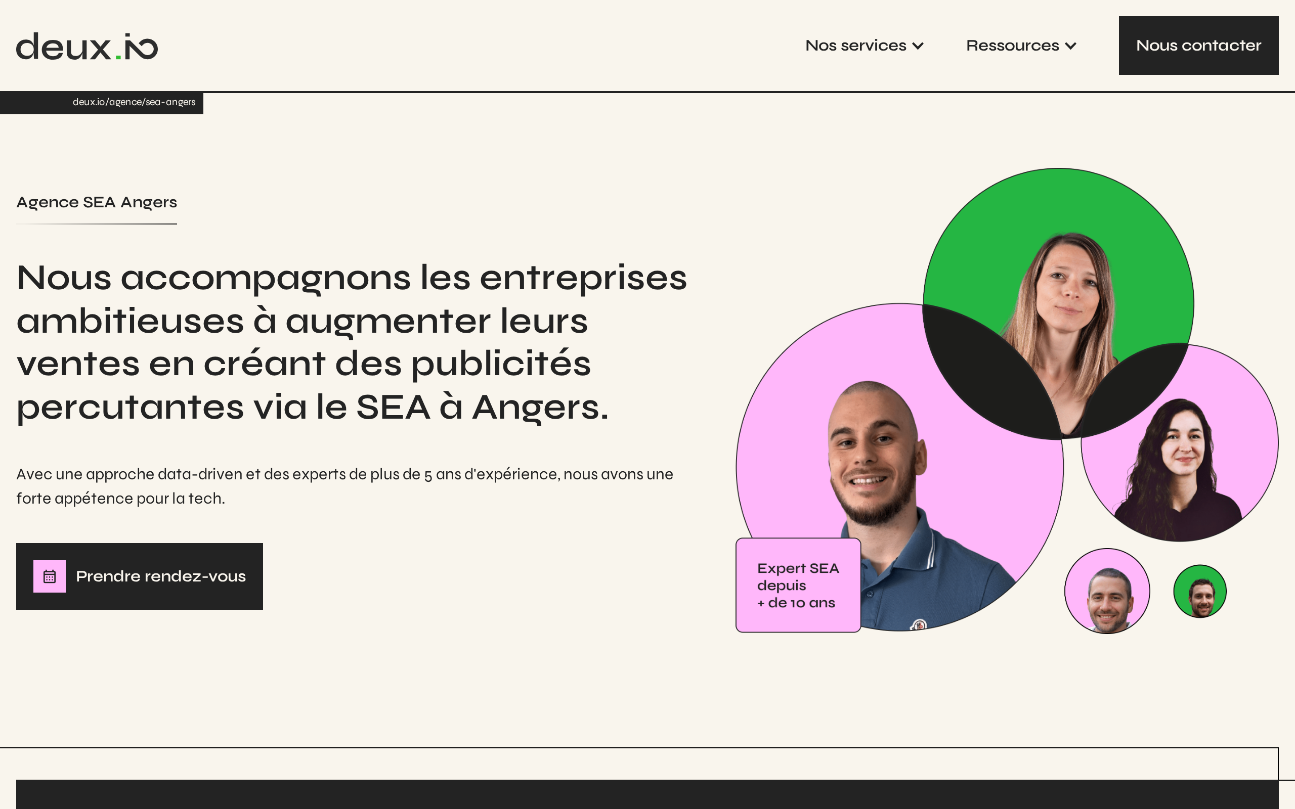 Aperçu du site deux.io