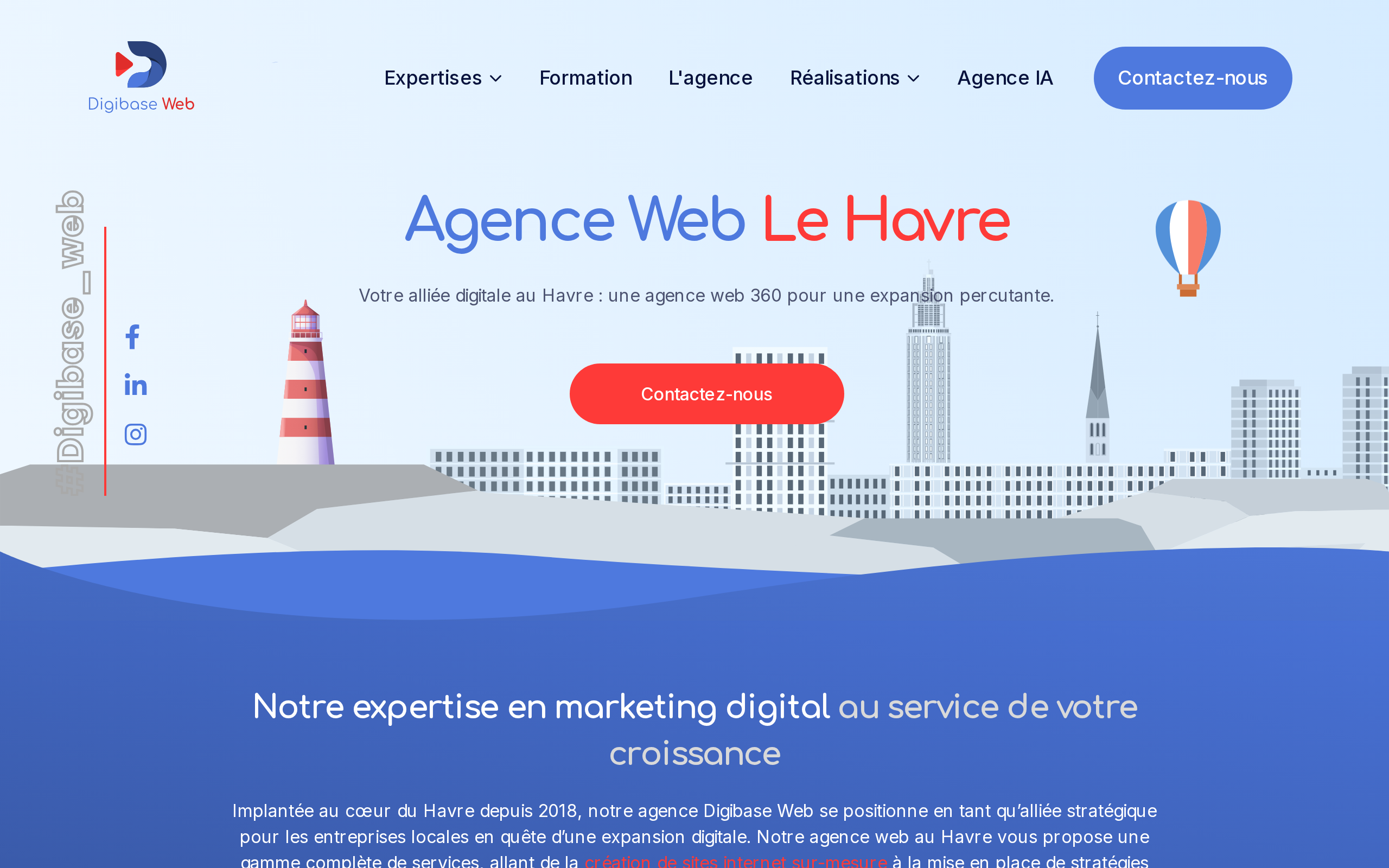 Aperçu du site Digibase Web