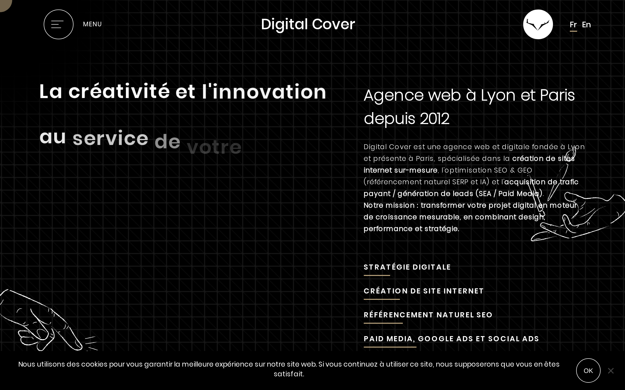 Aperçu du site Digital Cover