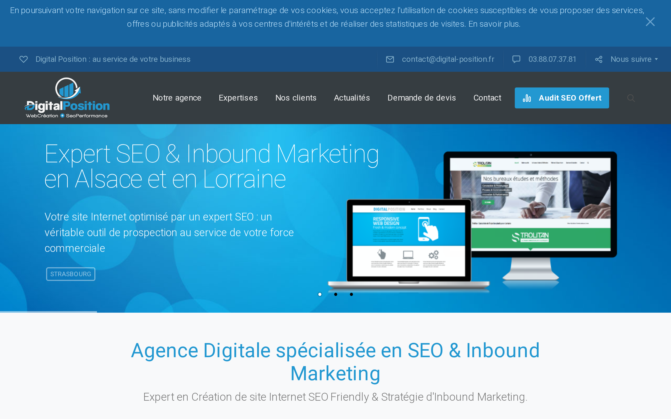 Aperçu du site Digital Position