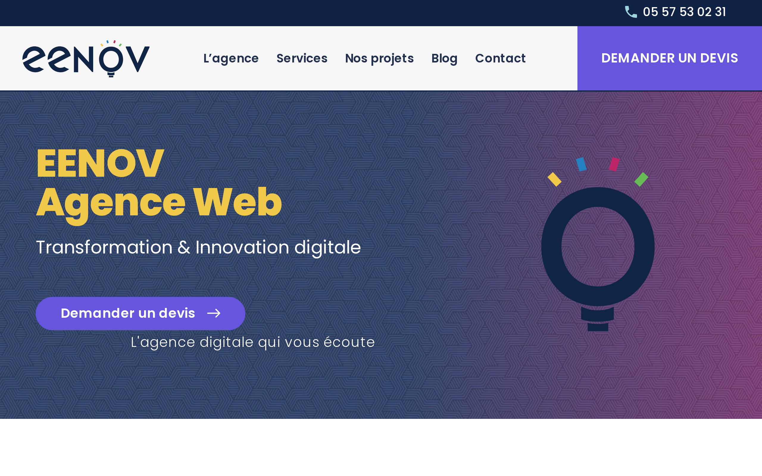Aperçu du site EENOV