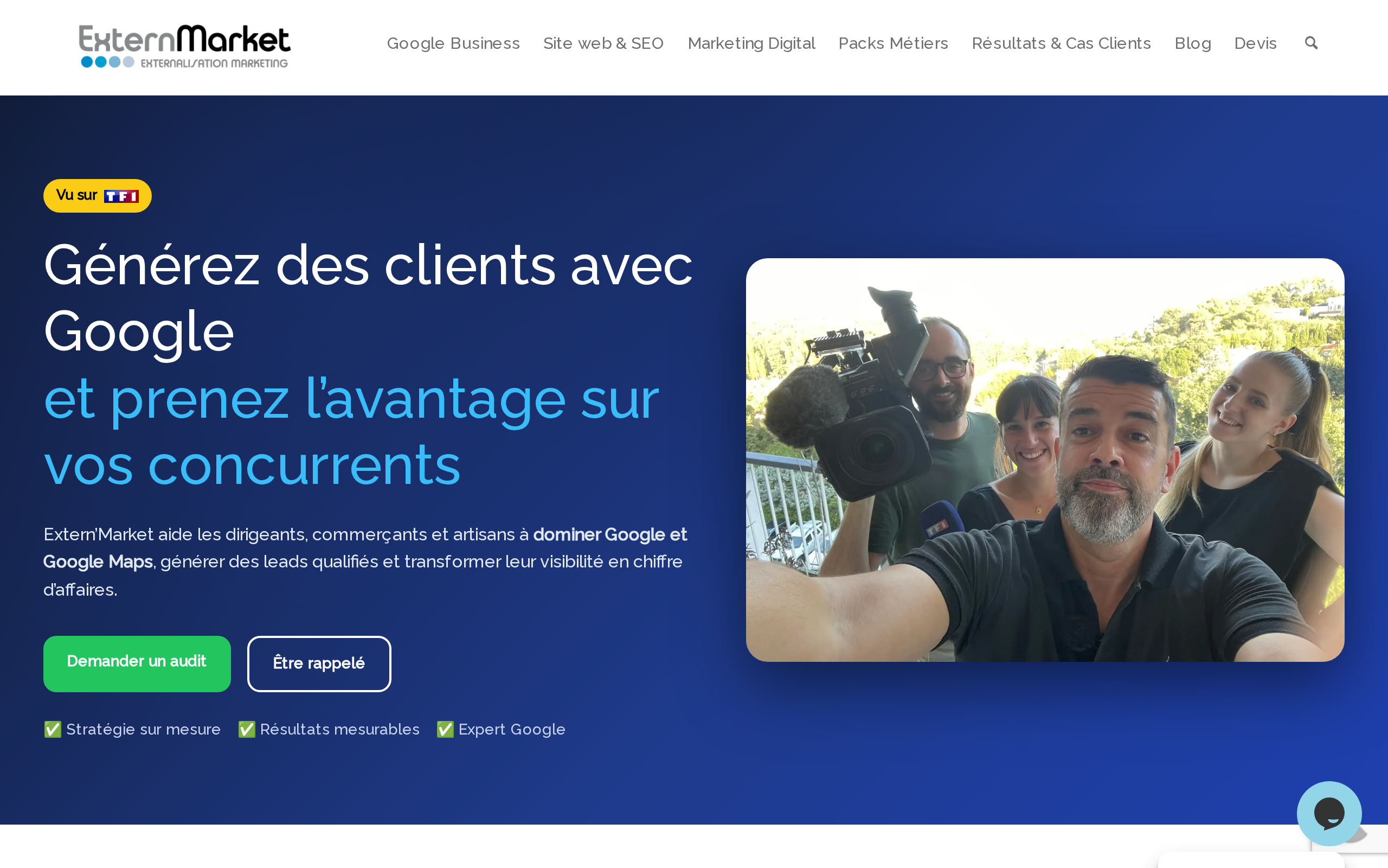 Aperçu du site Extern'Market