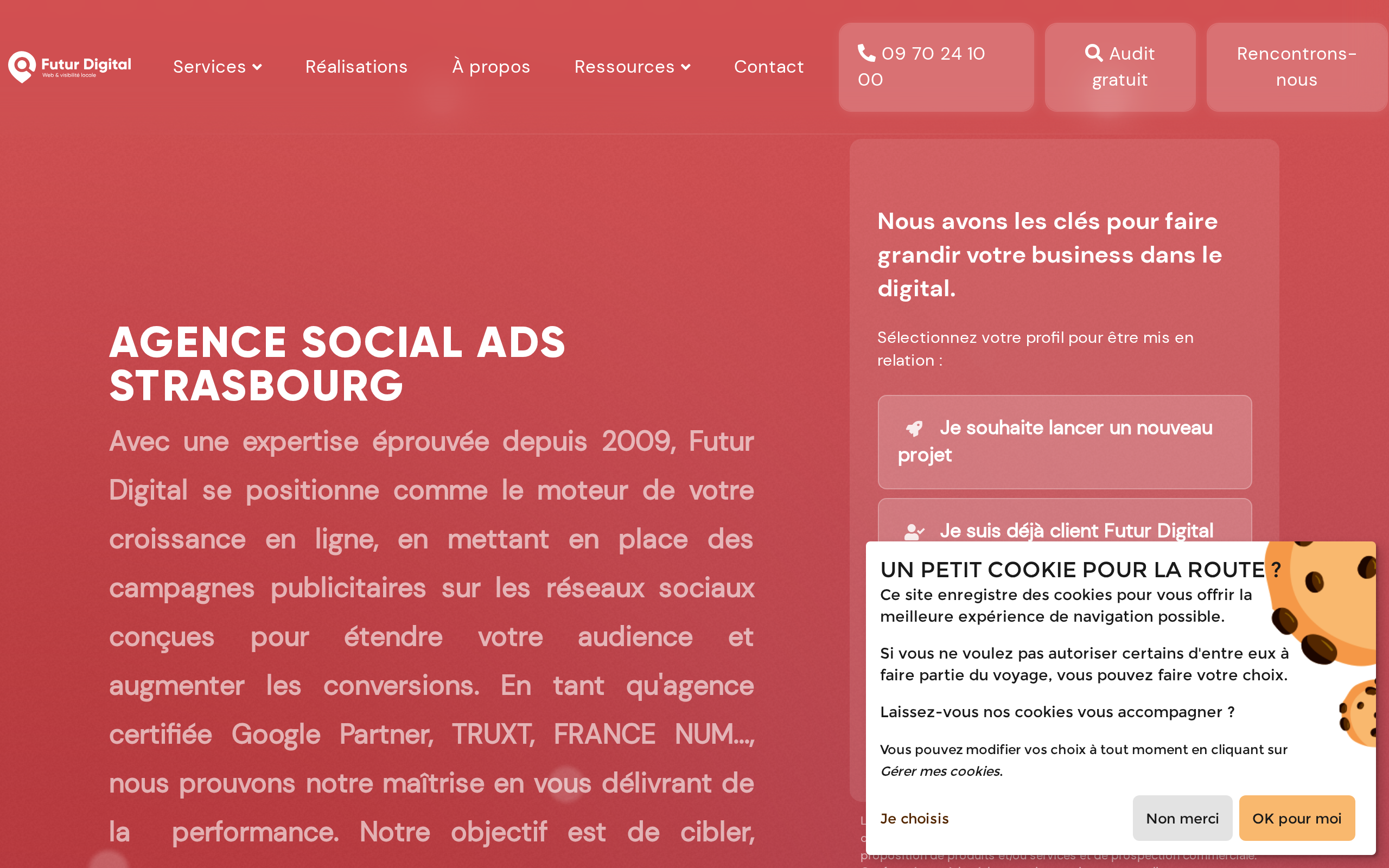 Aperçu du site Futur Digital