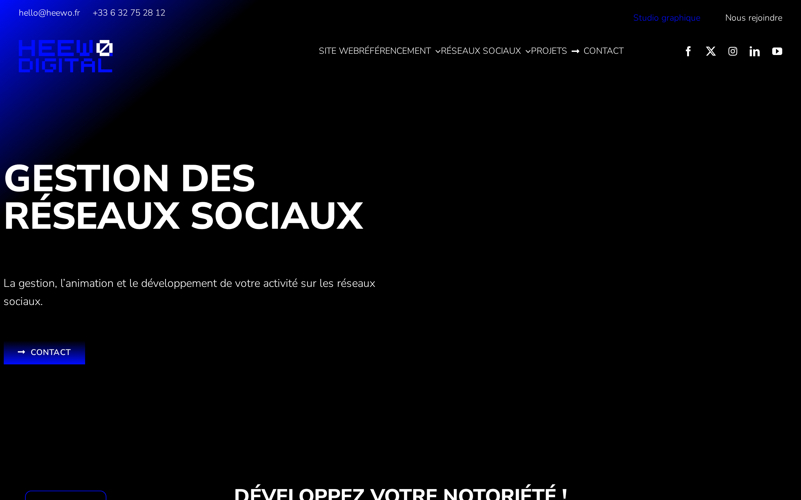 Aperçu du site Heewo Digital