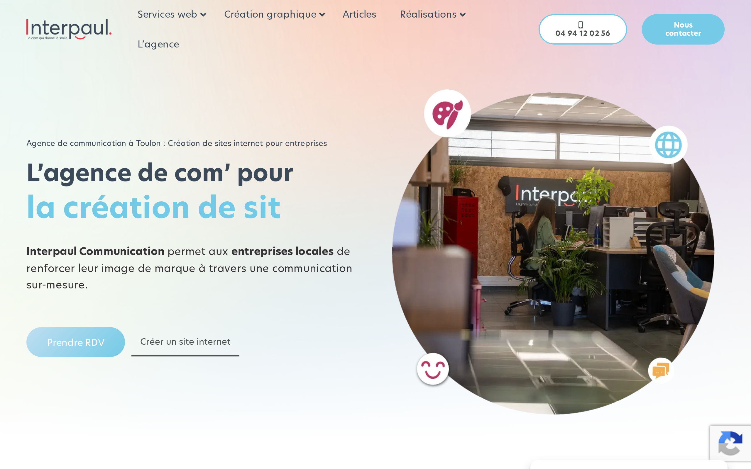 Aperçu du site Interpaul Communication