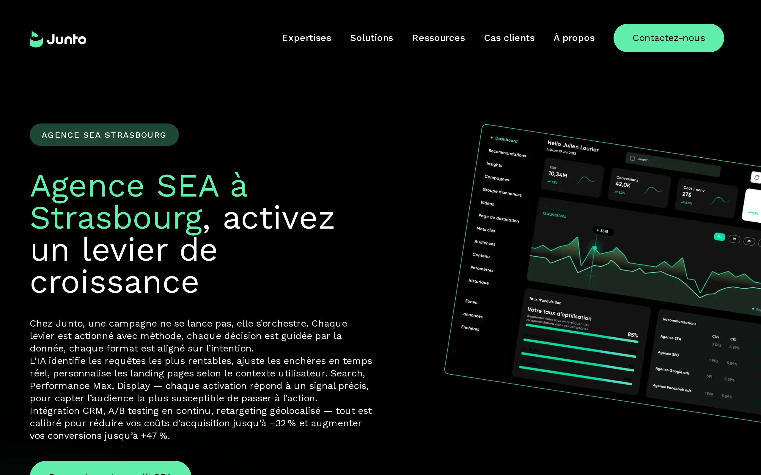 Aperçu du site Junto