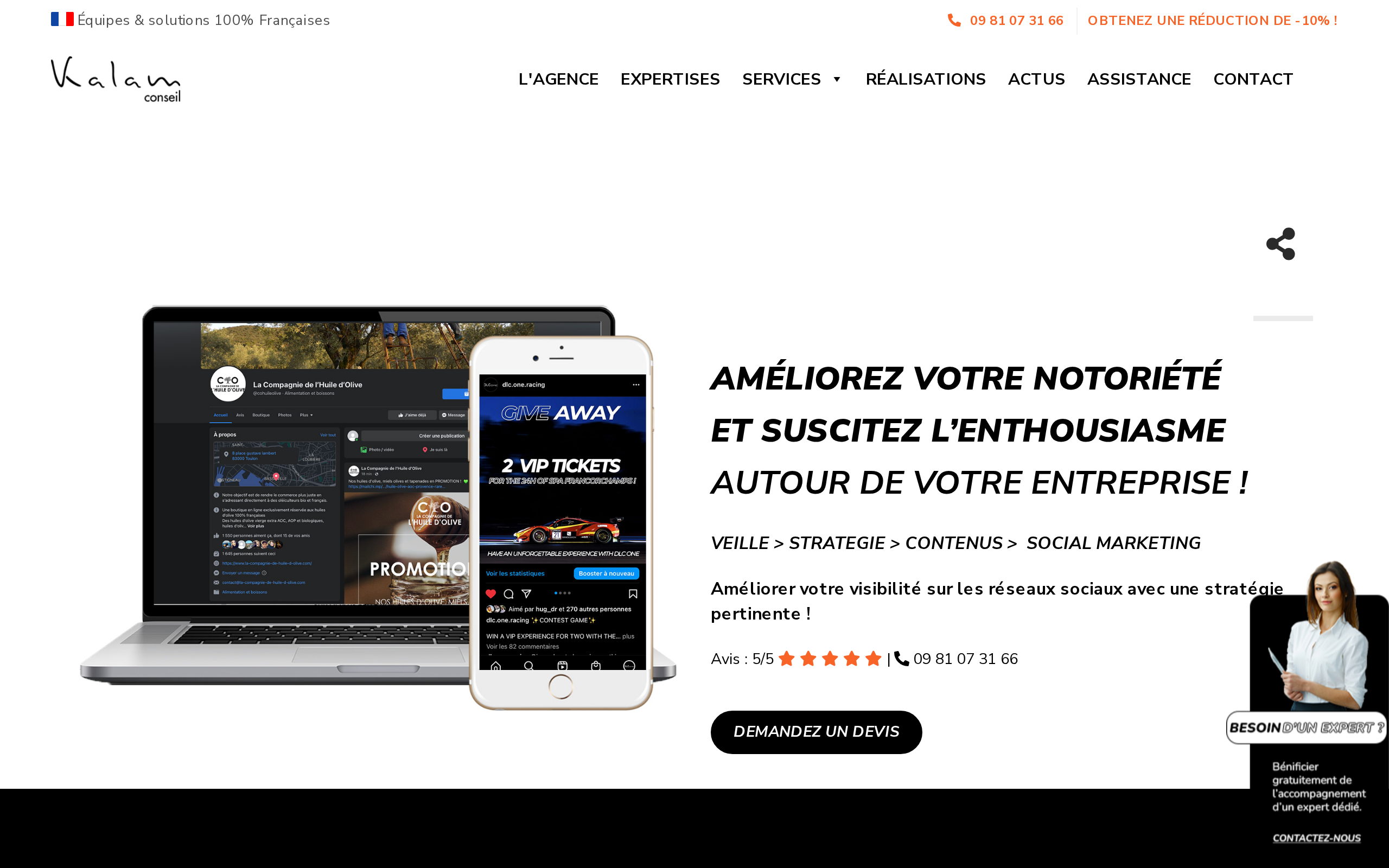 Aperçu du site Kalam Conseil