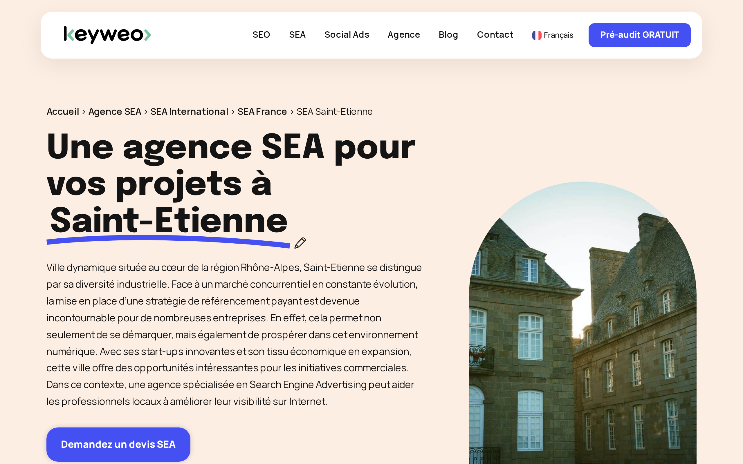 Aperçu du site Keyweo
