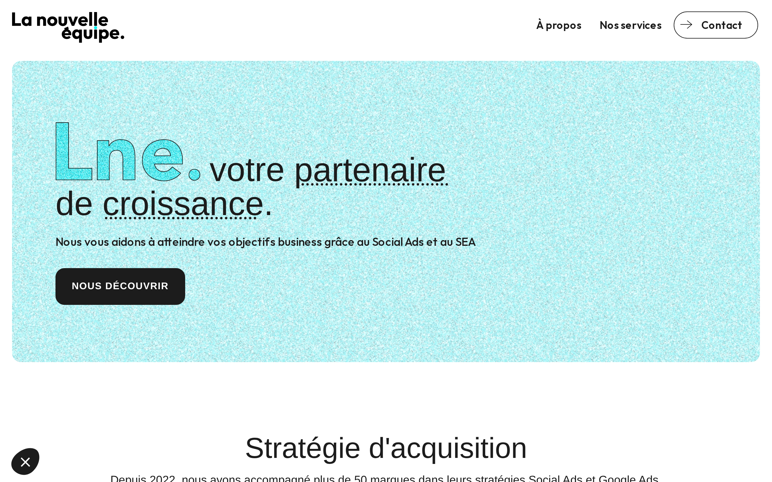 Aperçu du site La nouvelle équipe