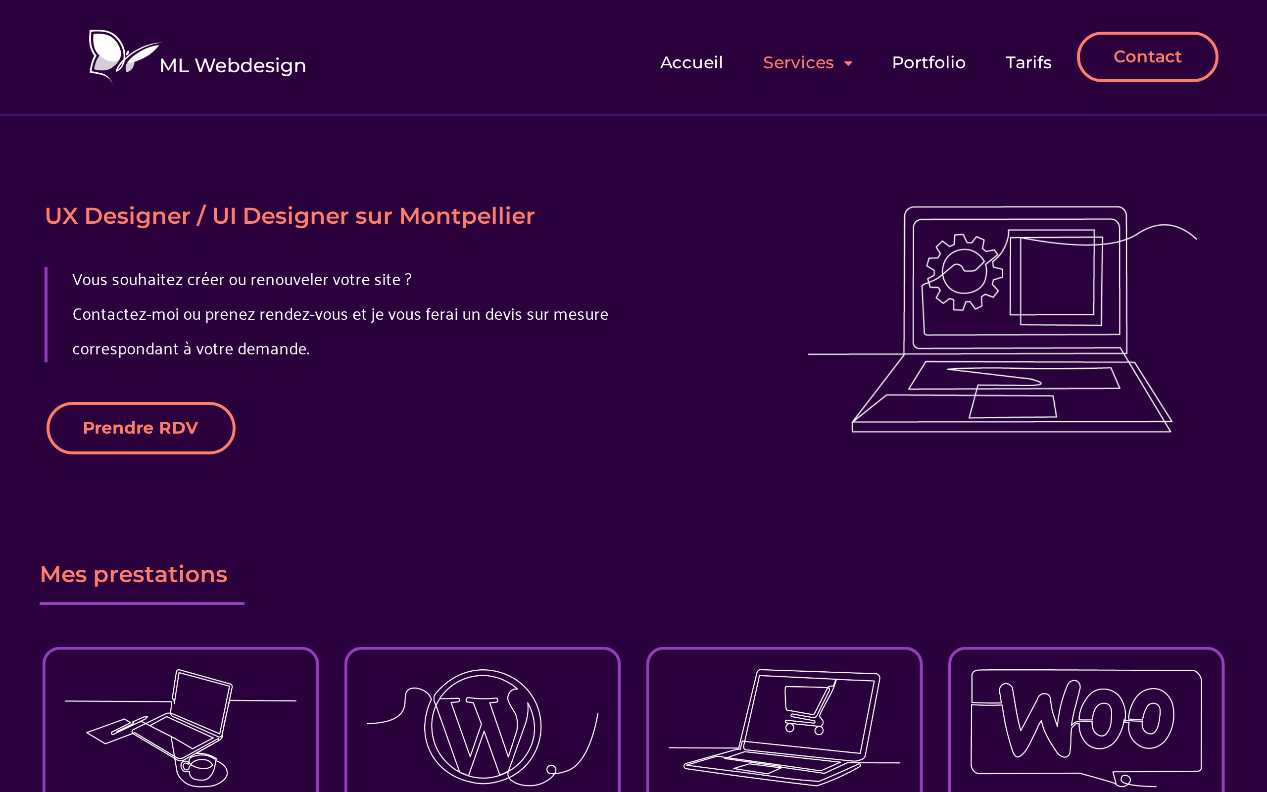 Aperçu du site Ml Webdesign