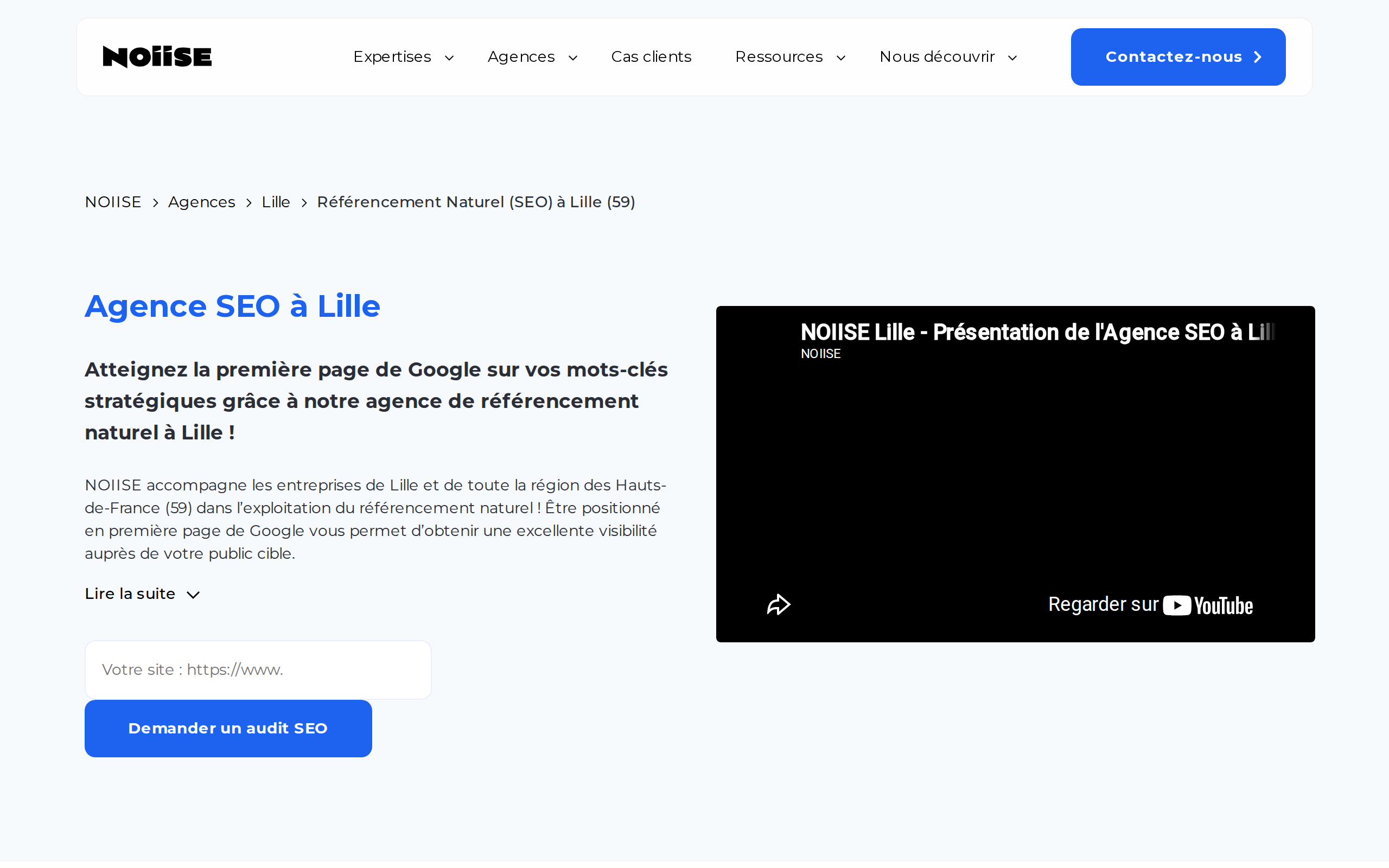 Aperçu du site NOIISE