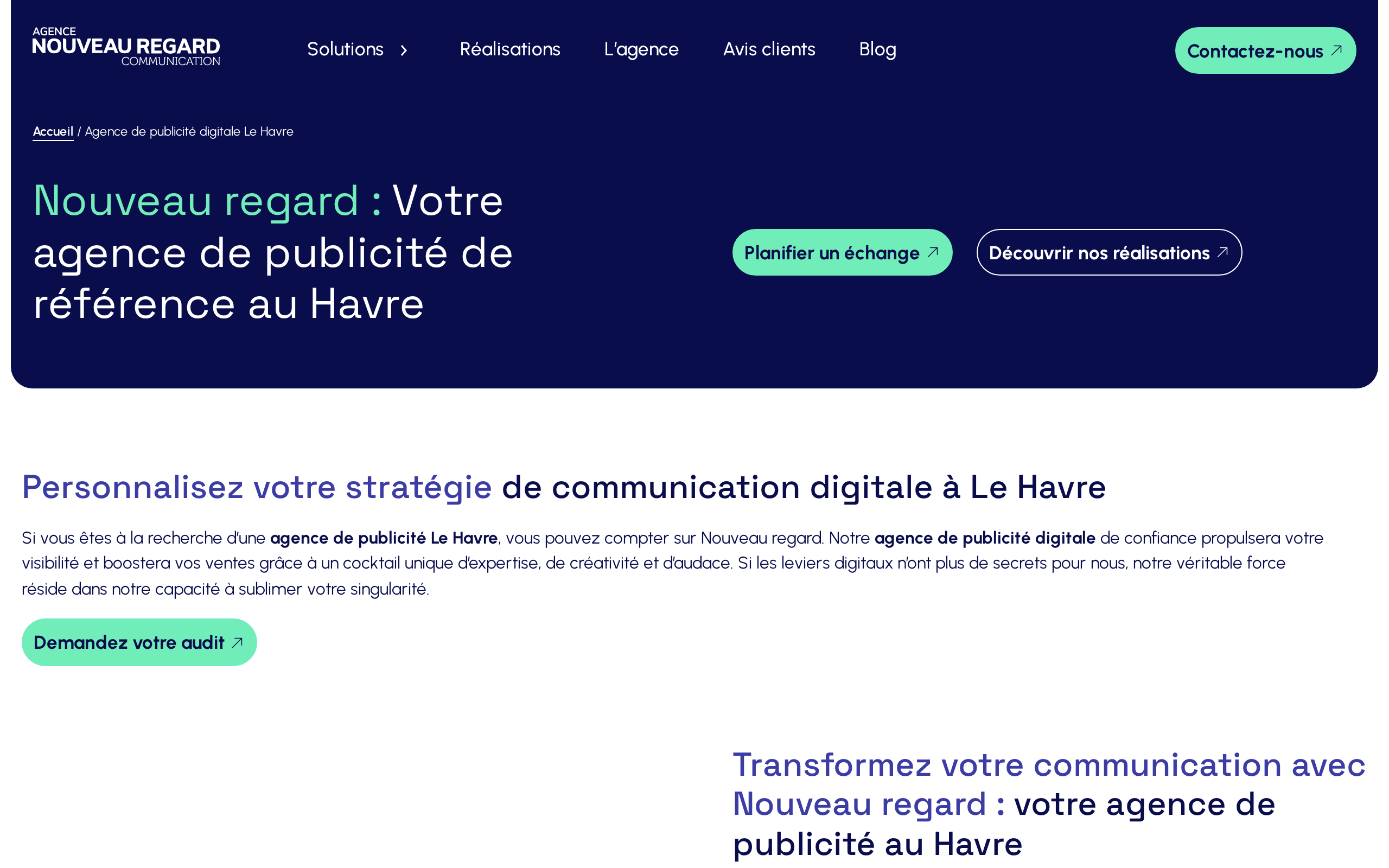 Aperçu du site Nouveau regard