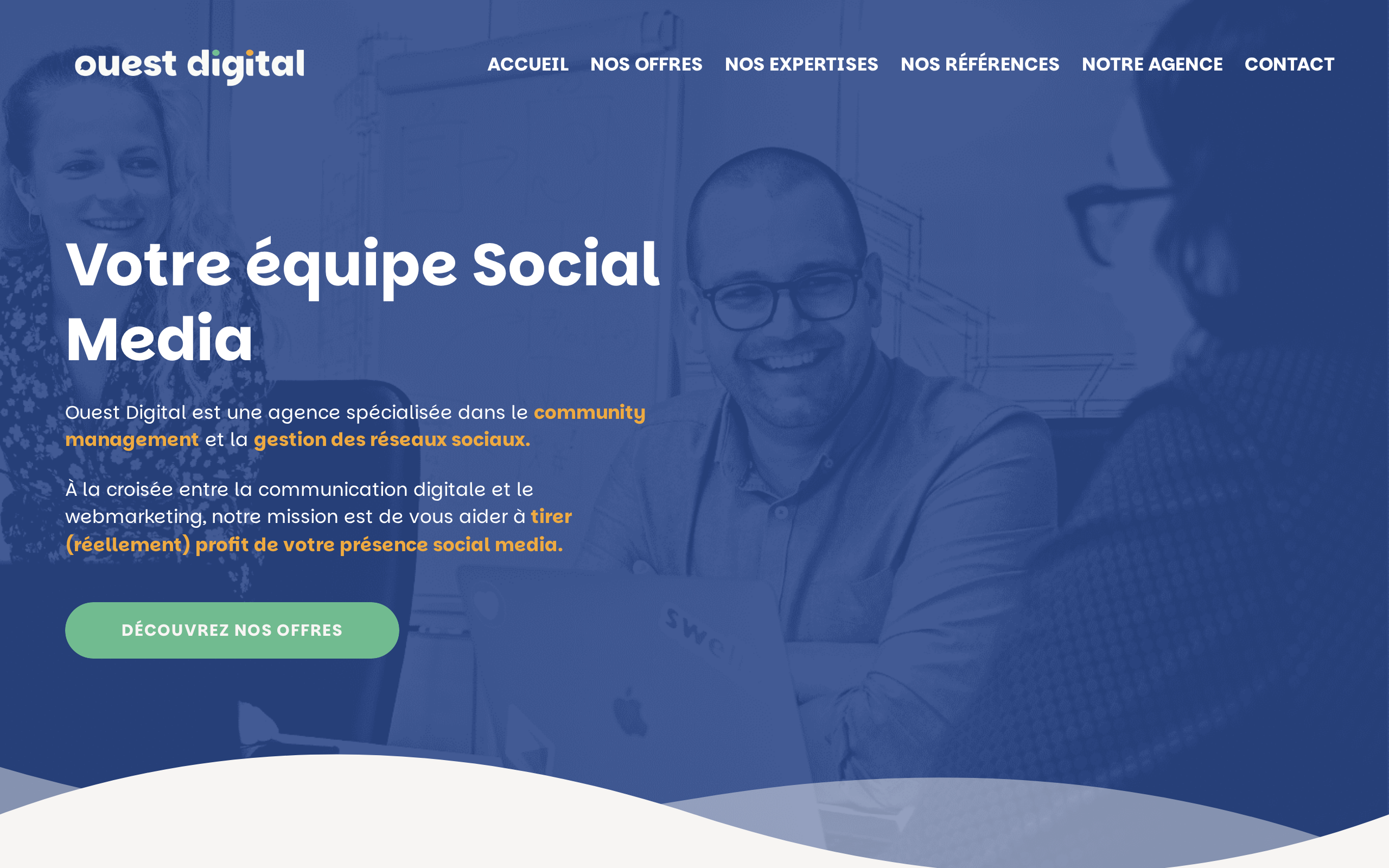 Aperçu du site Ouest Digital