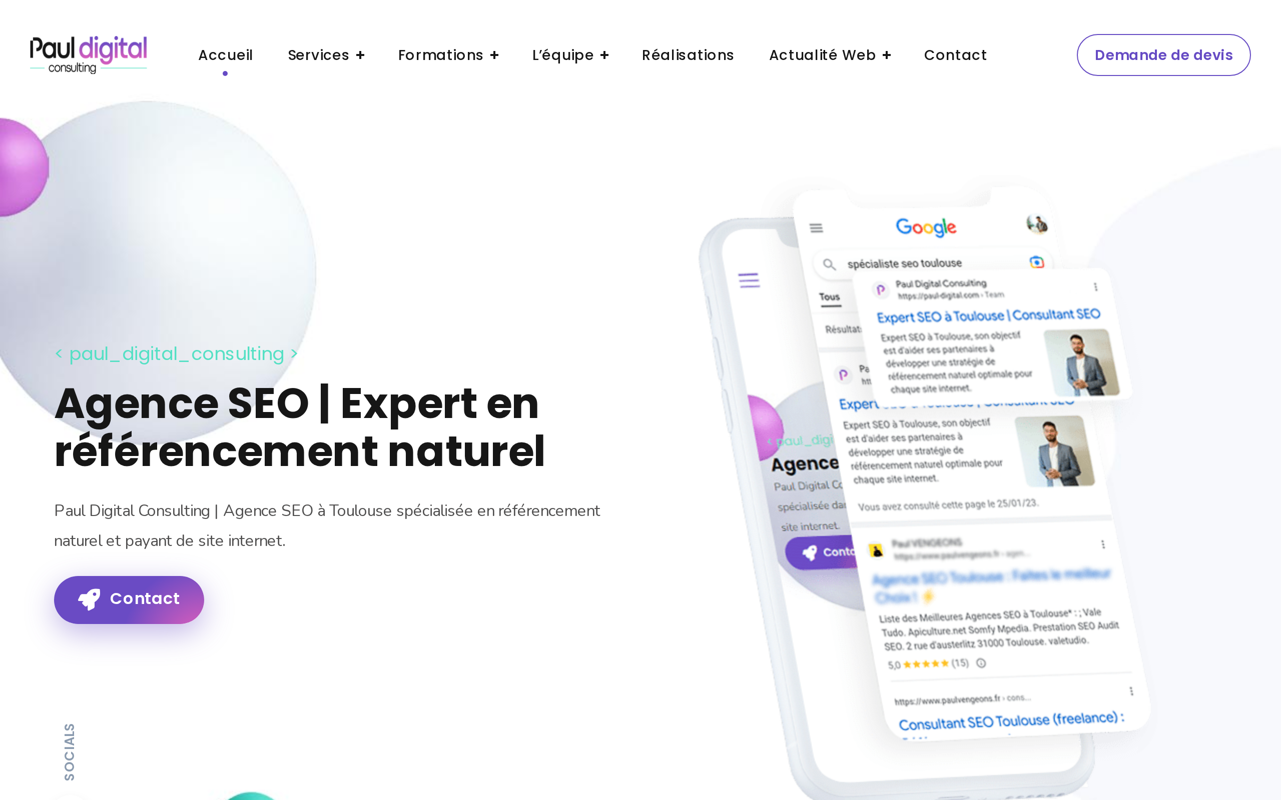Aperçu du site Paul Digital Consulting