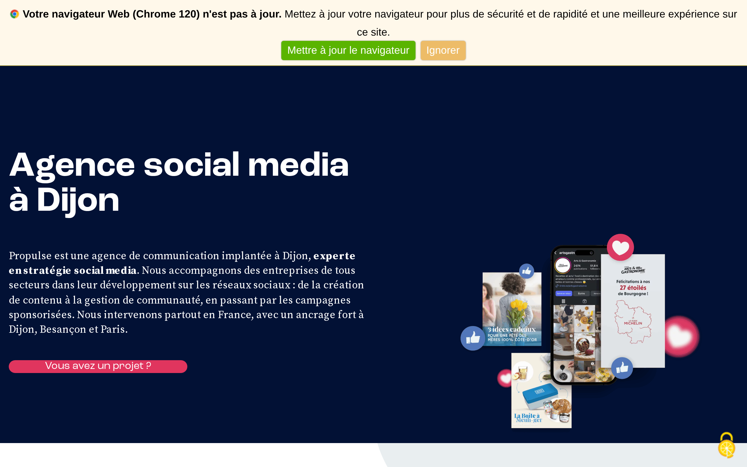 Aperçu du site Propulse