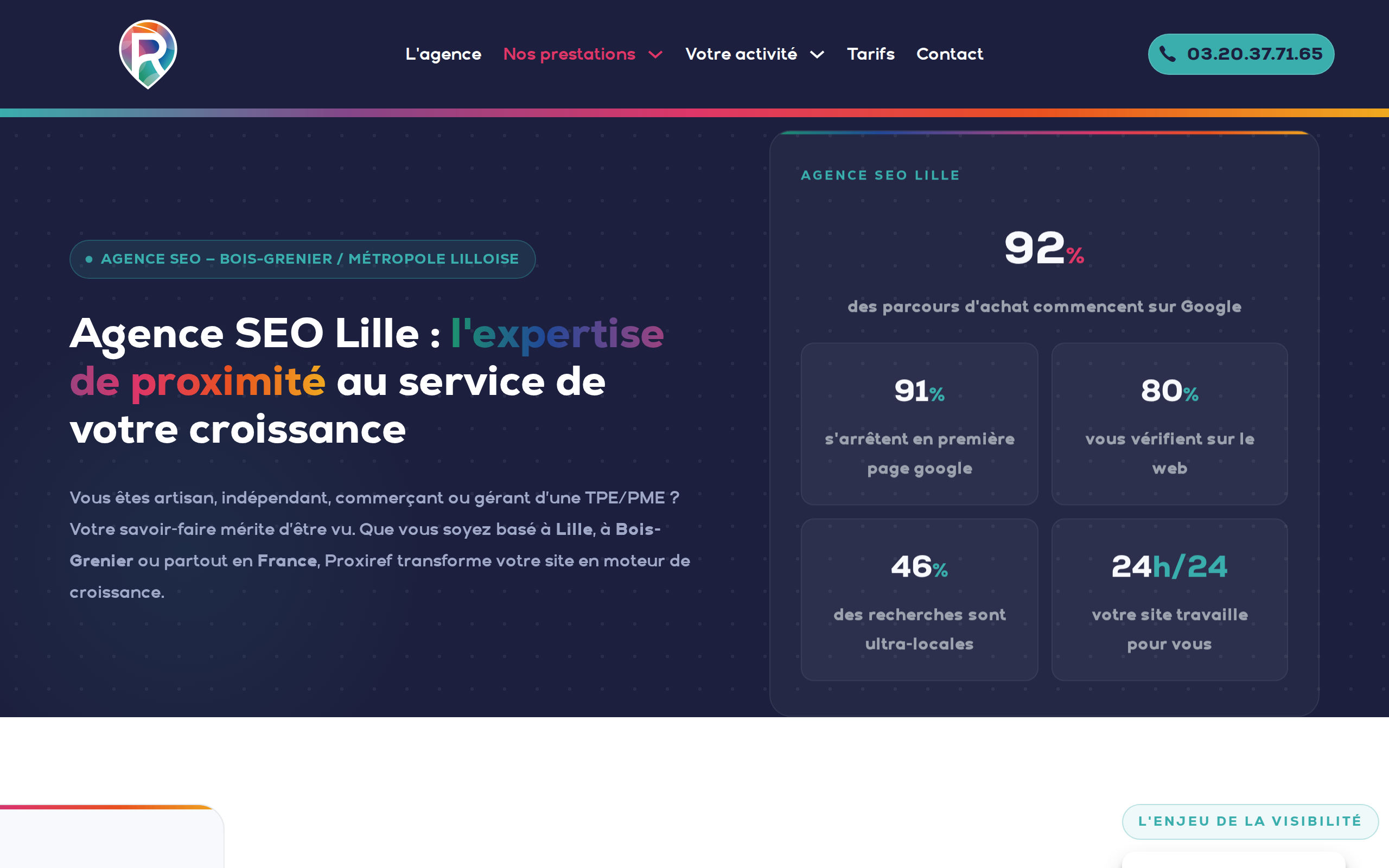 Aperçu du site Proxiref