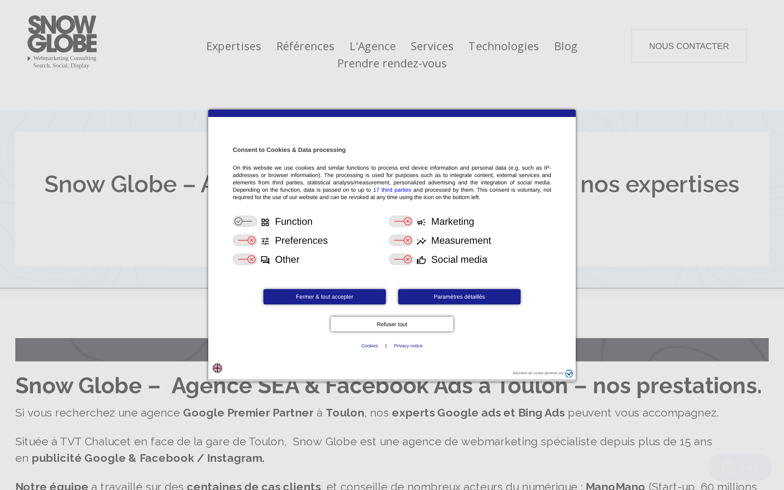Aperçu du site Snow Globe