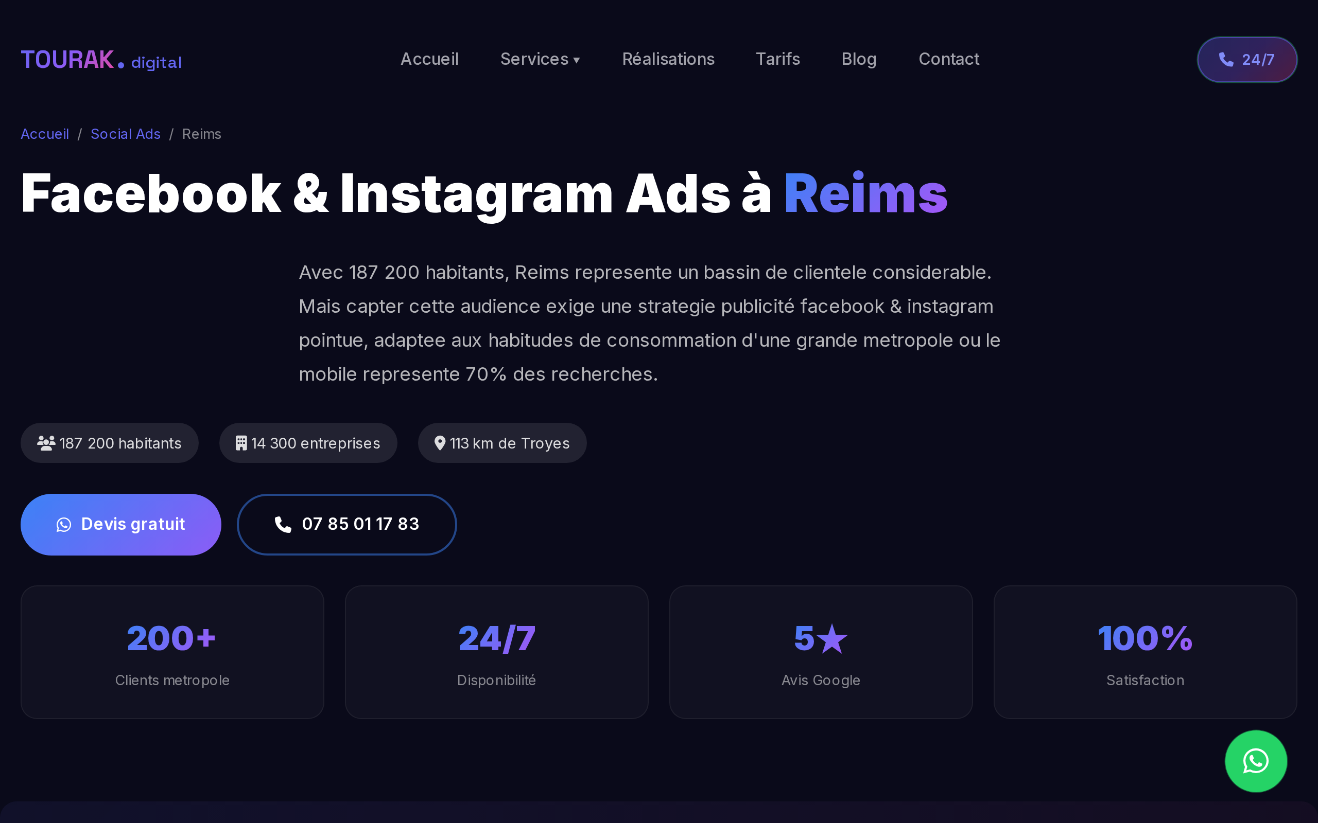 Aperçu du site Tourak Digital
