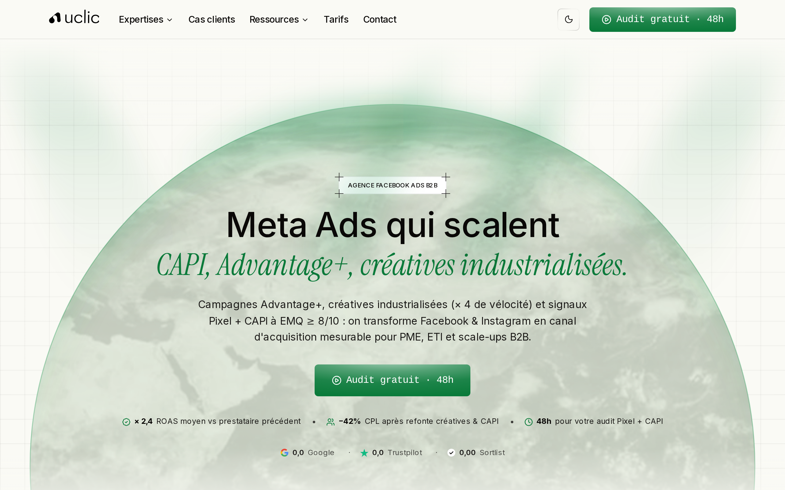Aperçu du site Uclic