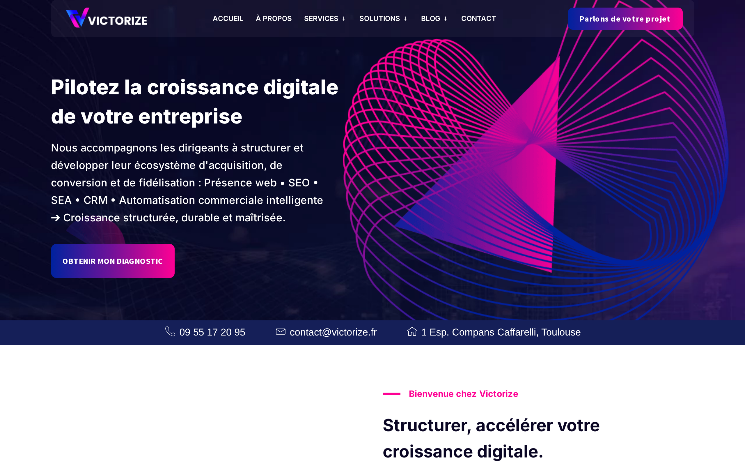 Aperçu du site Victorize