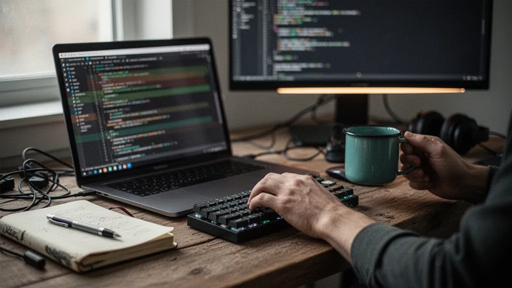 Capture d'écran d'un éditeur de code avec des suggestions Copilot visibles