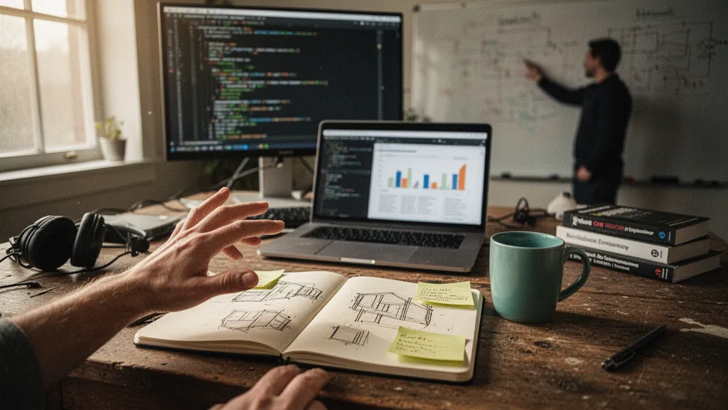 Interface de développement avec suggestions IA
